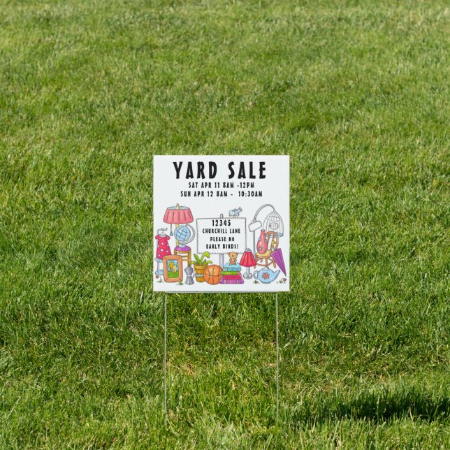 Personalize Customize Yard Garage Sale Sign (Insitu)