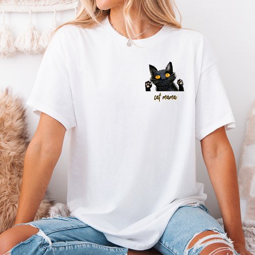 Personalize Cute Black Cat Mama