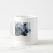 Personalize cute black Pug Puppy accessories name Coffee Mug (Front Left)