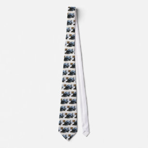 Personalize cute black Pug Puppy accessories name Neck Tie