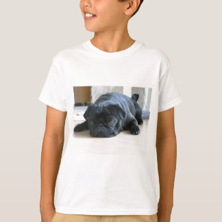 Personalize cute black Pug Puppy accessories name T-Shirt