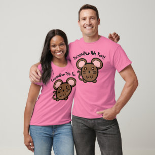 PERSONALIZE Cute Brown Mousie T-Shirt