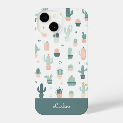 Personalize cute cactus phone case