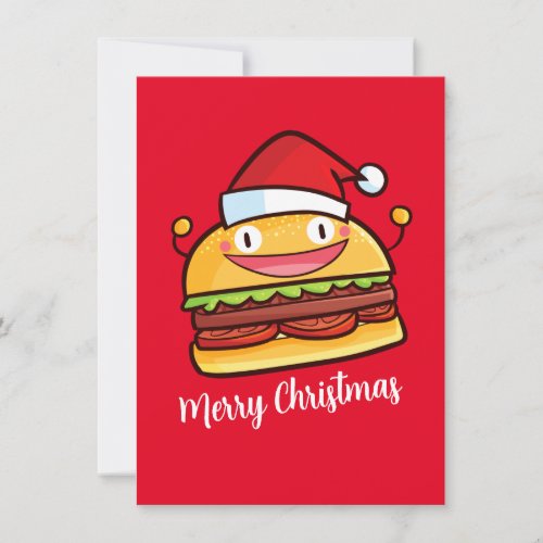 Personalize Cute Christmas Hamburger Invitation