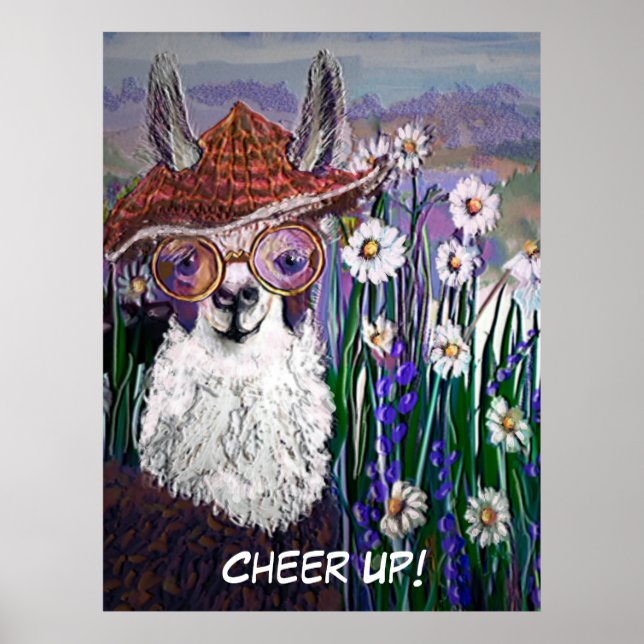 Personalize Cute, Fine and Funny Mama Llama Poster (Front)