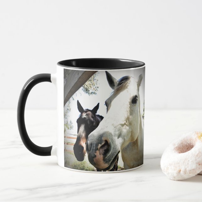 Personalize - Cute Horse Friends Mug (With Donut)