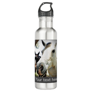 Personalize - Cute Horse friends Stainless Steel Water Bottle