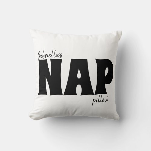 Personalize Cute lashes Nap Throw Pillow
