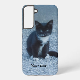 Personalize cute Tuxedo kitten  Samsung Galaxy S22+ Case
