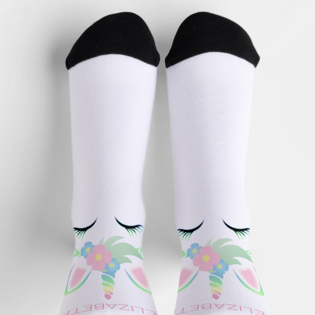 Personalize Cute Unicorn Socks (Top)
