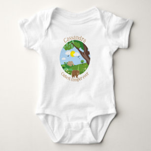 Personalize cutest camper ever, add your name baby bodysuit