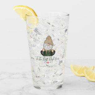 Personalize Dad Gnome Green Vintage Dad Gift Glass