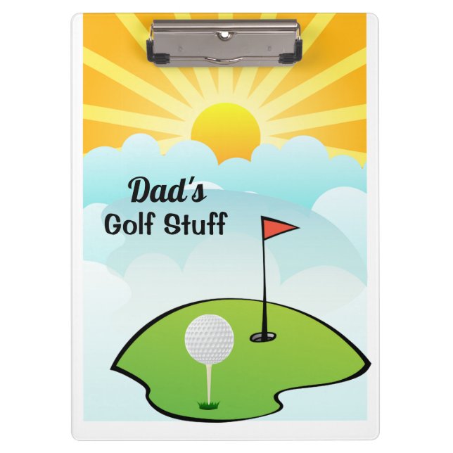 Personalize Dad's Golf Stuff  Clipboard (Front)