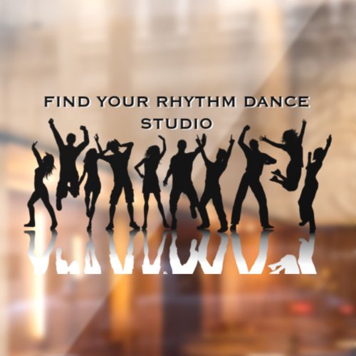 Personalize Dance Studio People Dancing Front  Window Cling