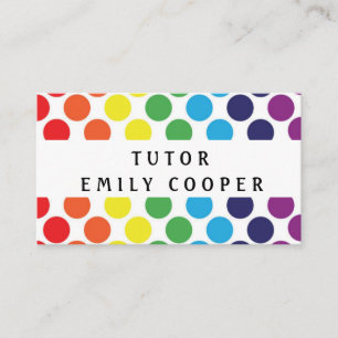 Personalize Daycare Preschool Teacher Colorful Business Card