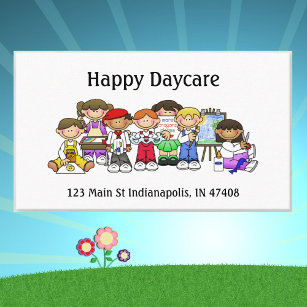 Personalize Daycare Preschool Teacher Happy Kids Business Card