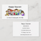 Personalize Daycare Preschool Teacher Happy Kids Business Card | Zazzle