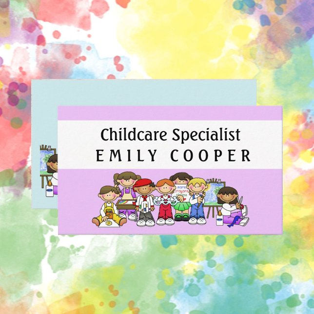 Personalize Daycare Teacher Preschool Daycare Business Card (Creator Uploaded)
