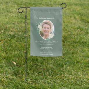 Personalize Deceased Memorial Service Funeral Garden Flag