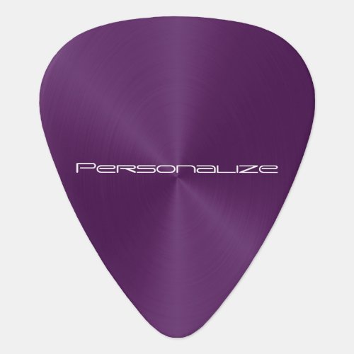 Personalize Deep Purple Metallic Print Guitar Pick