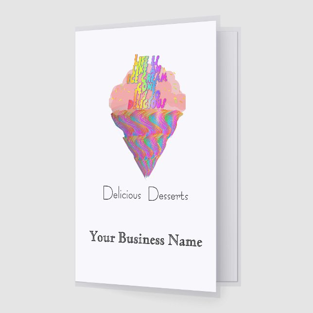 Personalize Delicious Desserts  Menu (Folded)