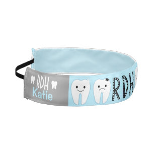 Personalize Dental Tooth /RDH Blue Athletic Headband