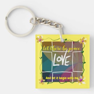 Personalize design and text quote  keychain