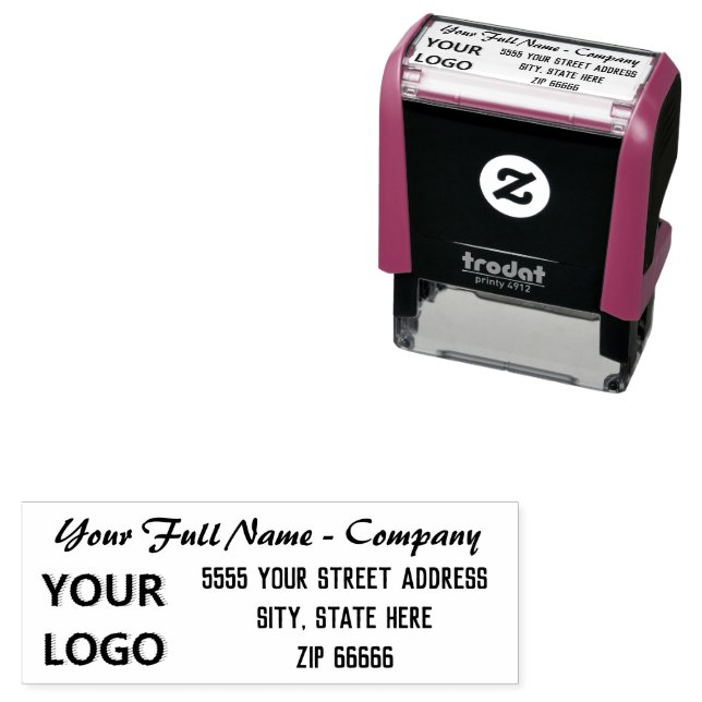 Personalize Design Your Own Address Stamp Template (In Situ)