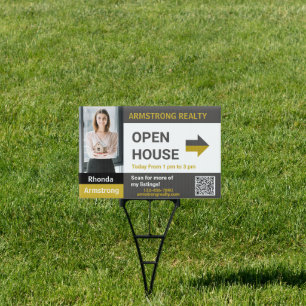 Personalize Detailed Open House Realtor Large Yard Sign