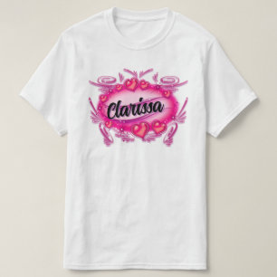 Personalize Digital Airbrush hearts  Design  T-Shirt