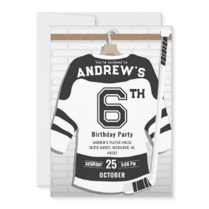 Personalize Digital Hockey Birthday Party Invitation