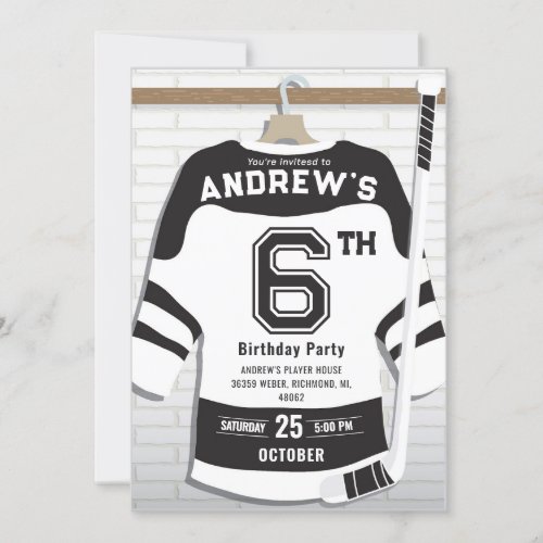 Personalize Digital Hockey Birthday Party Invitation