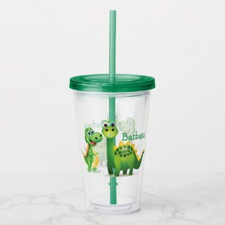 Personalize Dino Acrylic Tumbler