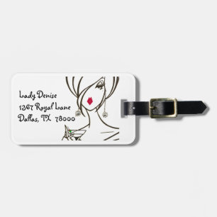 Personalize “DIVA” with martini Luggage Tag