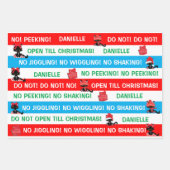 Personalize Do not open till Christmas Cranky Cat Wrapping Paper Sheets (Front 3)