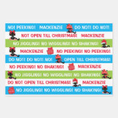 Personalize Do not open till Christmas Cranky Cat Wrapping Paper Sheets (Front 2)