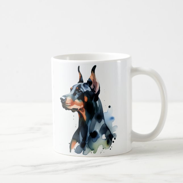  Personalize Doberman Pincher Cute Coffee Mug (Right)