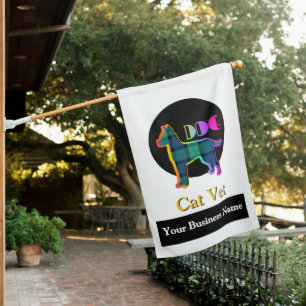 Personalize Dog Cat Veterinarian White House Flag