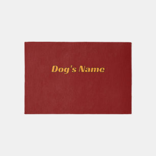Personalize Dog Feeding Mat Dk Red  