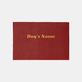 Personalize Dog Feeding Mat Dk Red  