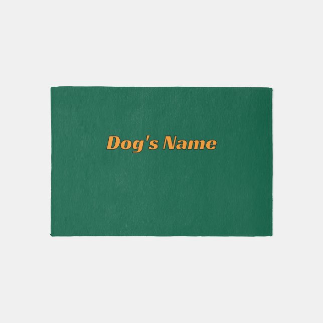 Personalize Dog Feeding Mat Green (Front)