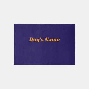 Personalize Dog Feeding Mat Navy Blue 