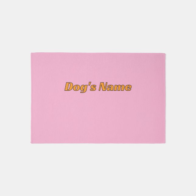 Personalize Dog Feeding Mat Pink  (Front)