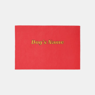Personalize Dog Feeding Mat Red