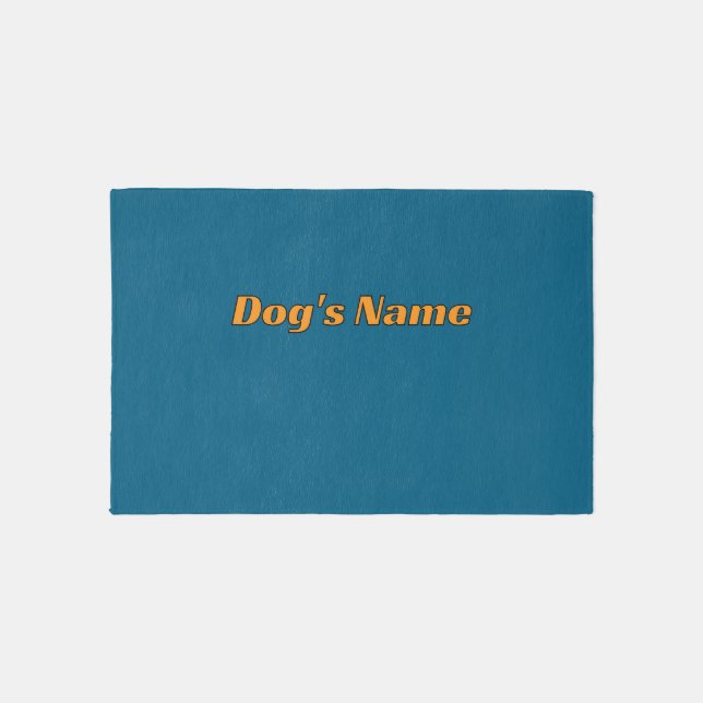 Personalize Dog Feeding Mat Teal (Front)