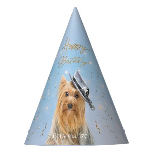 Personalize Dog Photo Birthday Party Hat