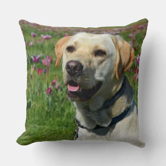 Personalize Dog Photos - My Best Friend - Add Name Throw Pillow (Front)