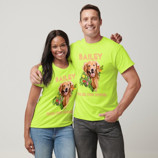 Personalize Dog’s Name and Photo  T-Shirt (Unisex)