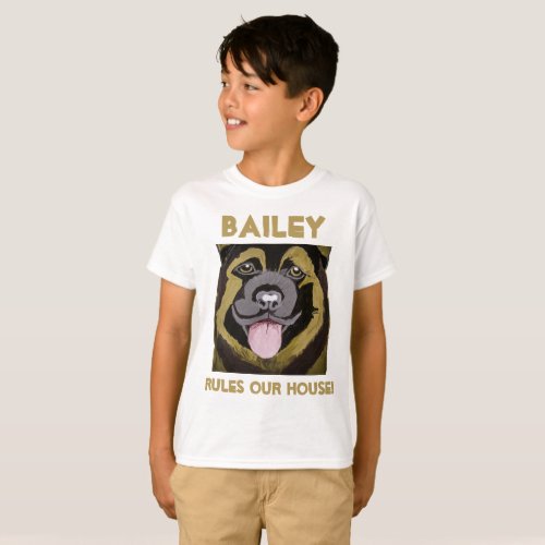 Personalize Dogs Name and Photo  T_Shirt