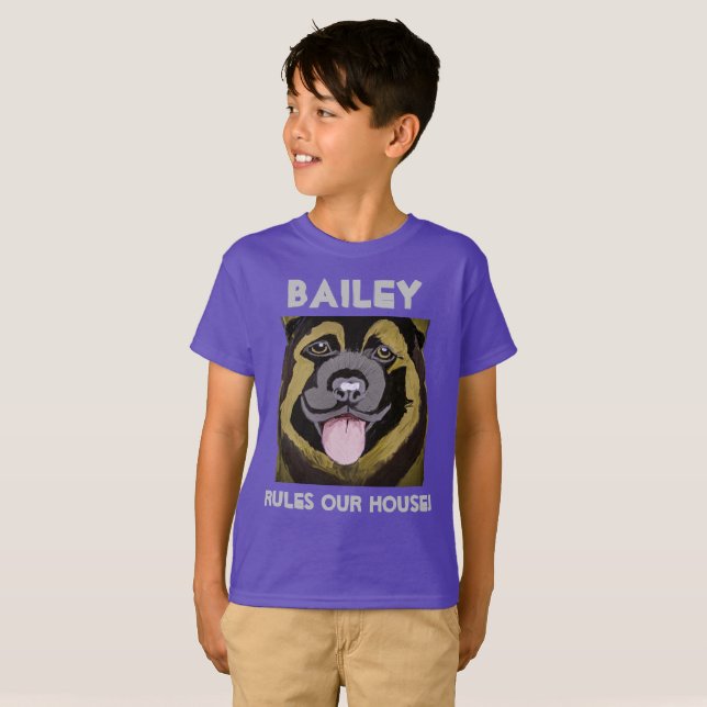 Personalize Dog’s Name and Photo  T-Shirt (Front Full)